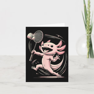 Carte Axolotl Jouer Badminton Joueur Navette Sport
