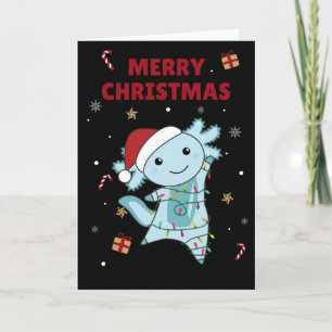 Carte Axolotl Joyeux Noël Animaux d'hiver Axolotls Ca