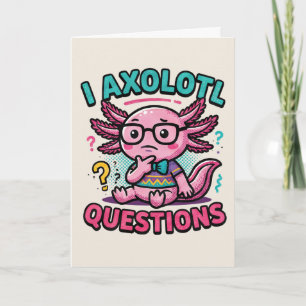 Carte Axolotl nerd mignon Je Axolotl Questions Points d'