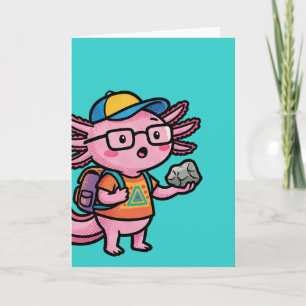 Carte Axolotl nerd sarcastique je pose des questions sur