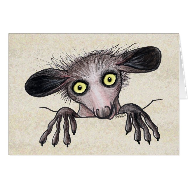Carte Aye-aye Lemur Note (Devant Horizontal)
