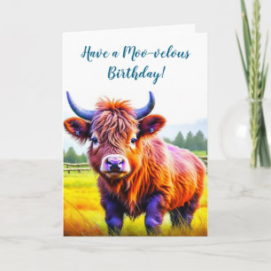 Carte Ayez de superbes Puns de Vache d'anniversaire