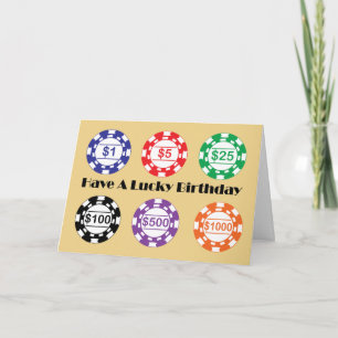 Carte Ayez un anniversaire chanceux