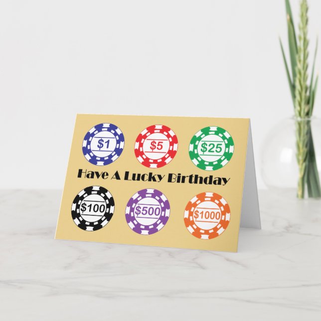 Carte Ayez un anniversaire chanceux (Devant)