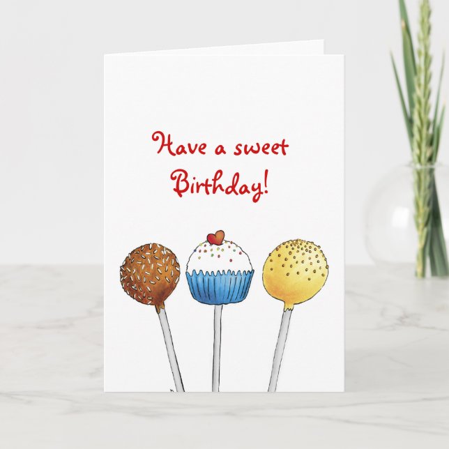Carte Ayez un anniversaire doux - bruit de gâteau - (Devant)