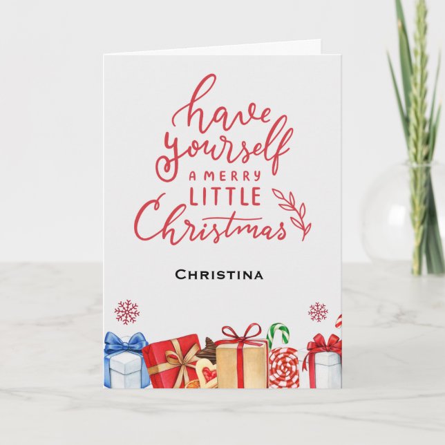 Carte Ayez un joyeux petit nom de Noël (Devant)