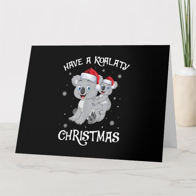 Carte Ayez Un Noël Koalaty Drôle Amoureux Koala G (Devant)