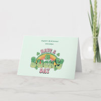 Ayez une journée chanceuse de typographie rétro An