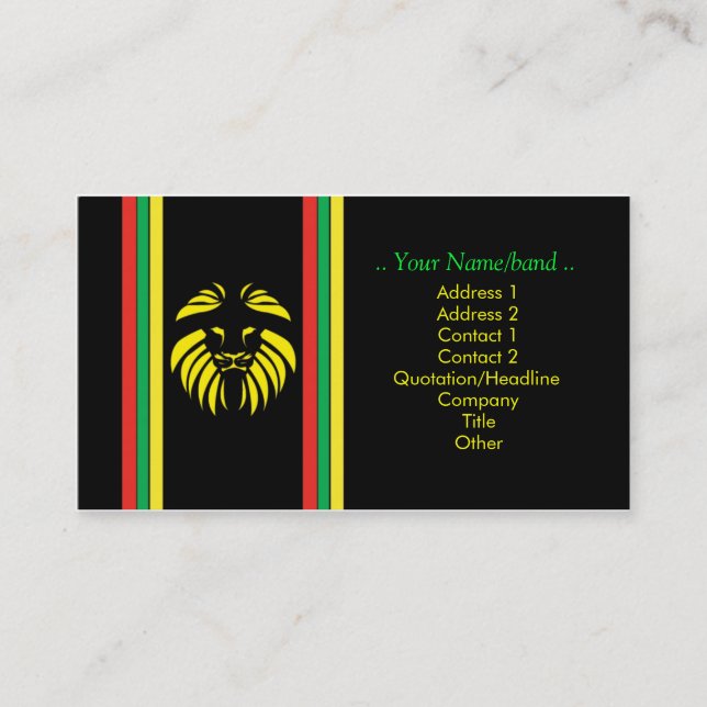 Carte B/Lion Reggae (Devant)