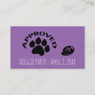 Carte B Monogramme de l'année de chien approuvée