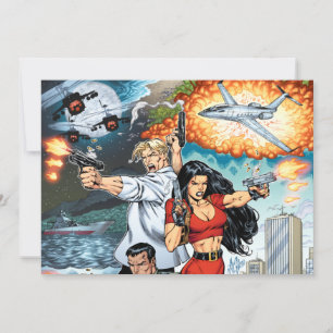 Carte B@stard Stew Action Comic Art par Al Rio