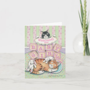 Carte B & T #52A Baby Girl Welcome Note