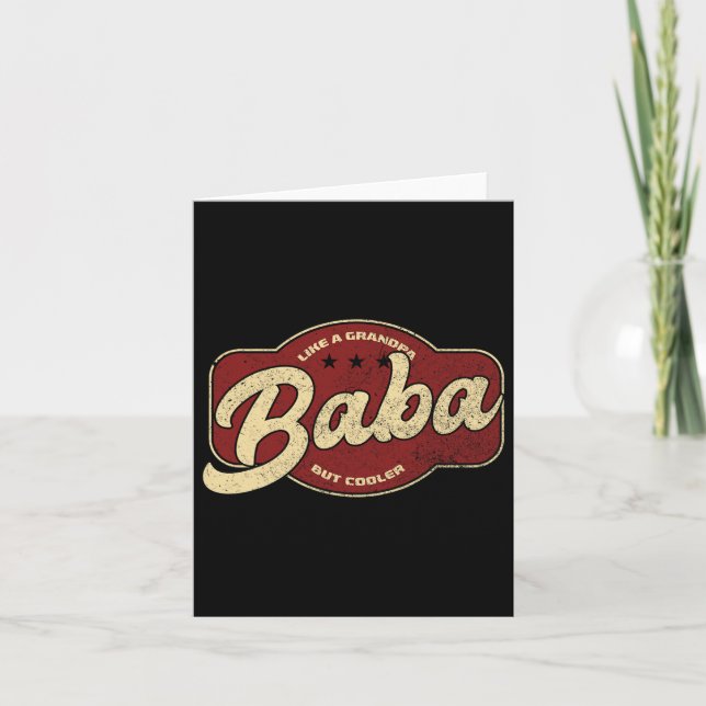 Carte Baba Like A Grand-Père Mais Glacière - Baba Arabic (Devant)