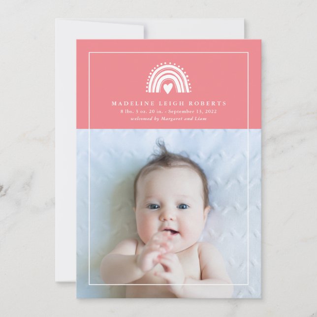 Carte BABY ANNOUNCEMENT Add Your Photo (Devant)