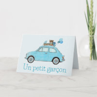 Baby Boy Fiat 500 Félicitations Françaises