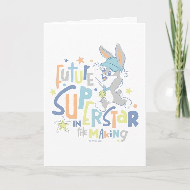 Carte Baby BUGS BUNNY™ Future Superstar En formation (Devant)