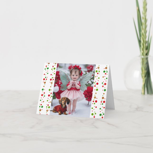 Carte Baby Christmas Fairy avec Dachshund Card (Devant)