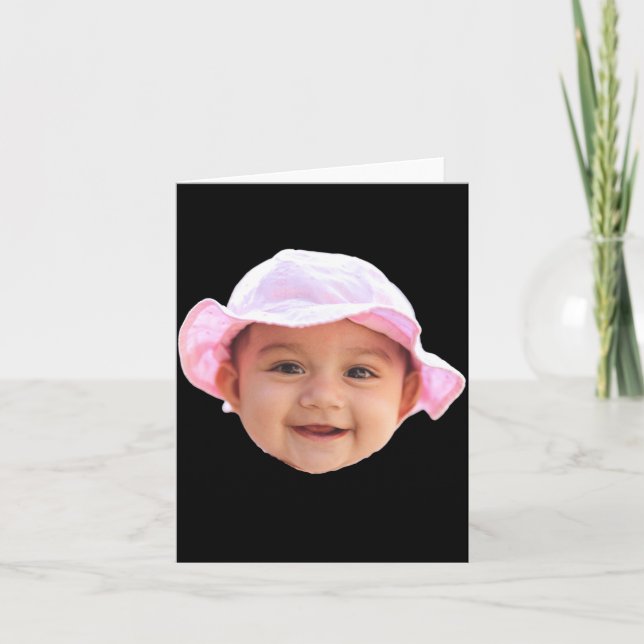 Carte Baby Face Photo New Dad _1  (Devant)