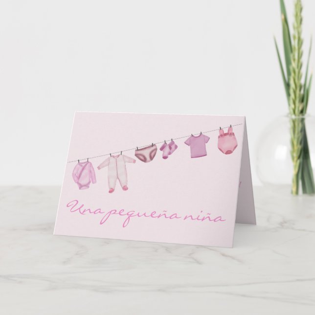 Carte Baby Girl Félicitations espagnoles (Devant)