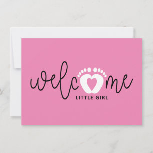 Carte Baby meisje est geboren. geboortekaartjes. kaart