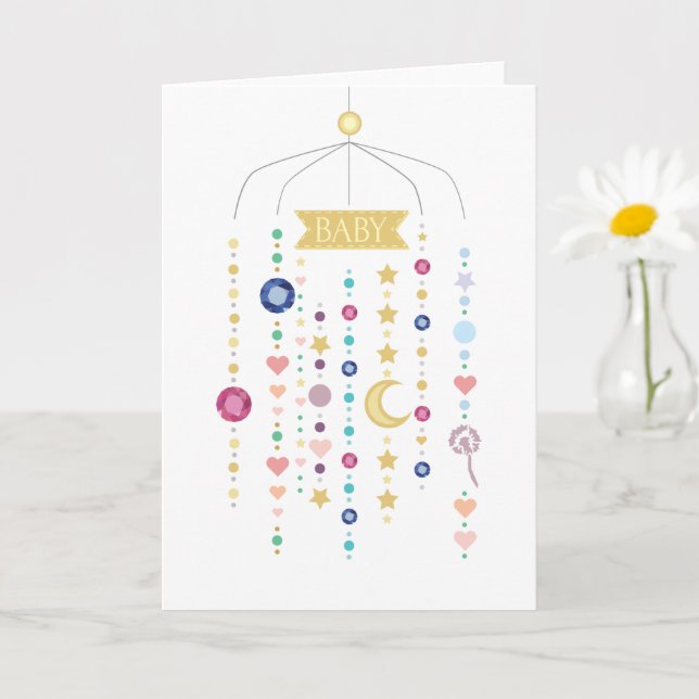 Carte Baby Mobile (Petite plante)