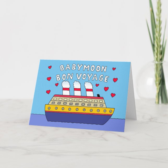 Carte Baby Moon Bon Voyage (Devant)