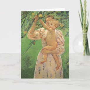 Carte Baby Reaching for an Apple par Mary Cassatt