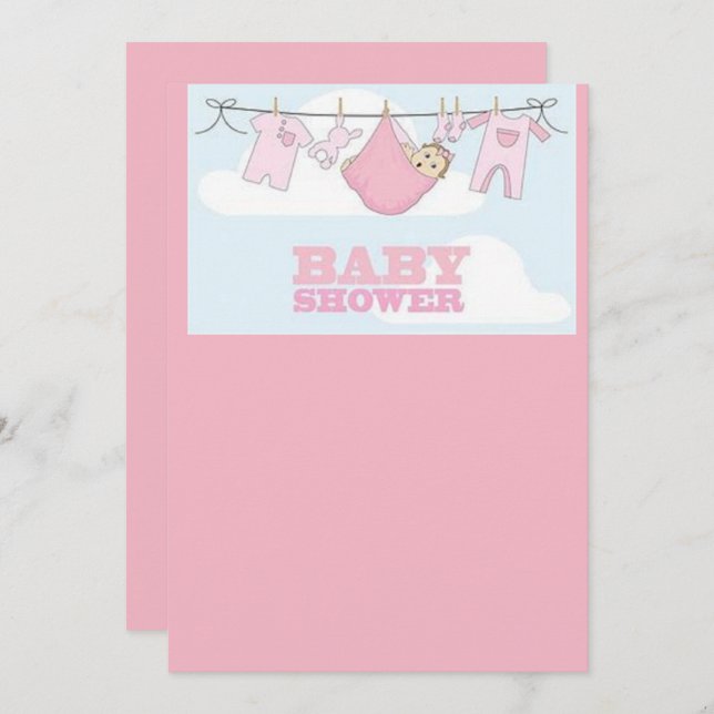 carte baby shower (Devant / Derrière)