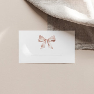 Carte baby shower avec arc rose poussiéreux