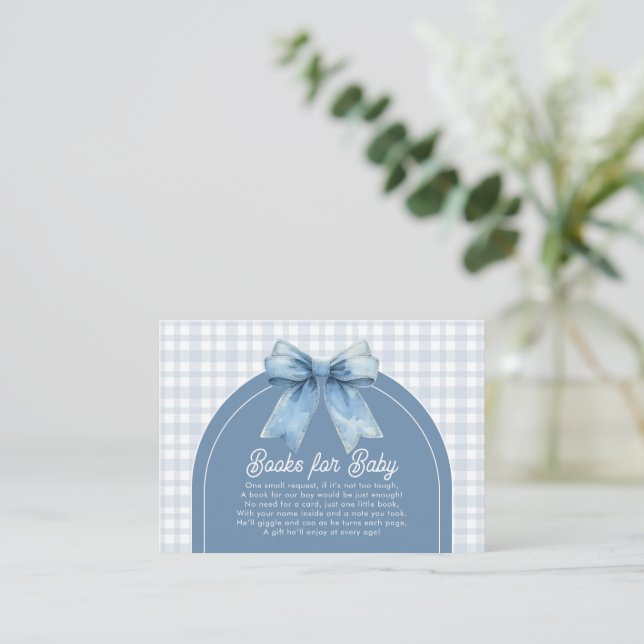 Carte Baby shower Bébé Blue Jean (Debout devant)
