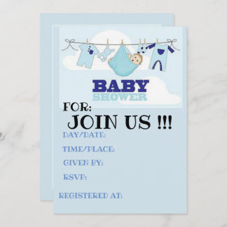 Carte baby shower BLUE BOY