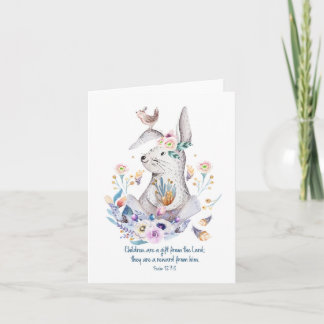 Carte Baby shower chrétien Dédication Card