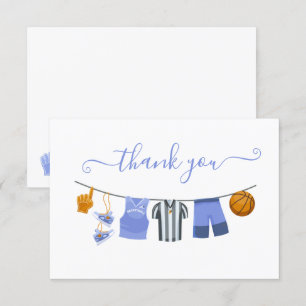 Carte Baby shower de basket-ball Cloline Merci Remarque