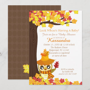 Carte Baby shower De La Chouette À Chevaux D'Éclai