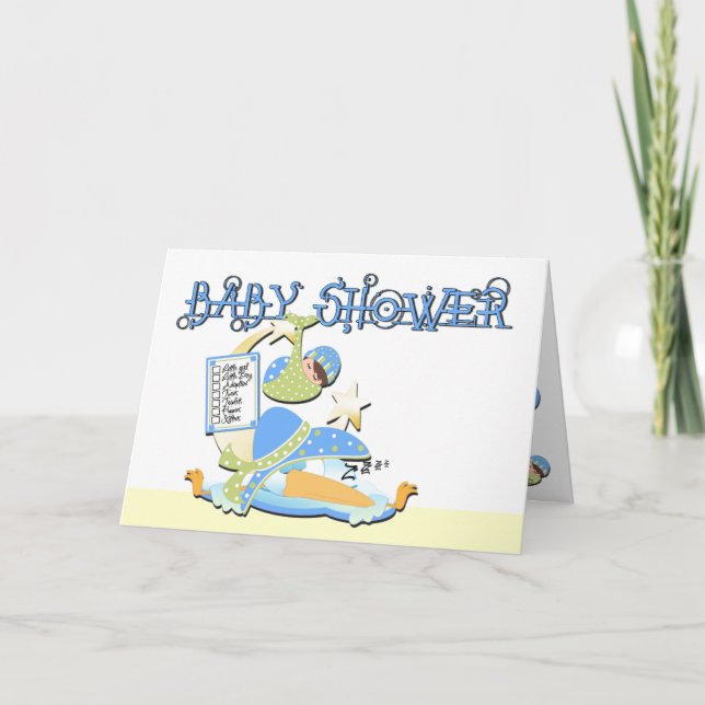 Carte baby shower d'invitation (Devant)