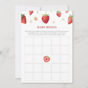 Carte Baby shower fraise Jeu Bingo Bébé Jeu