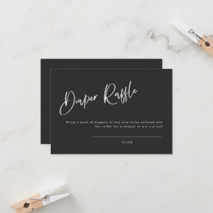 Carte Baby shower gothique noir Raffle de couche