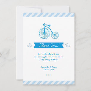 Carte Baby shower Merci bleu