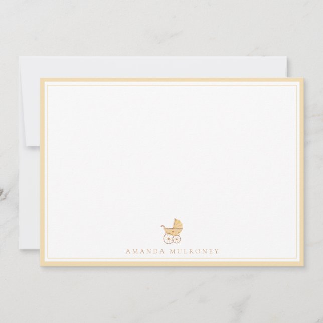 Carte baby shower Merci plat (Devant)