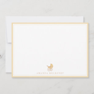 Carte baby shower Merci plat
