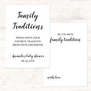 Carte Baby shower minimaliste Famille Traditions Jeu