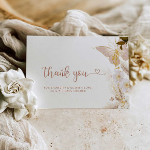 Carte Baby shower papillon Boho merci