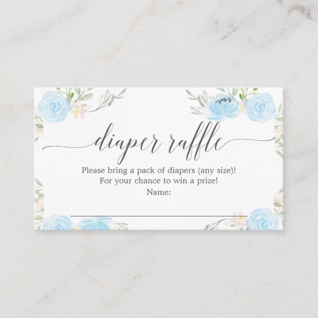 Carte Baby shower Pastel Blue Diaper (Devant)
