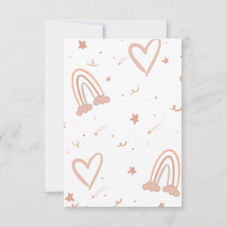 Carte Baby shower Pink Pastel