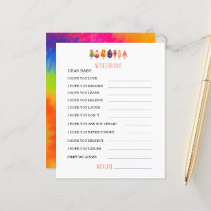 Carte baby shower Popsicle Ice CreamrFeuille papie