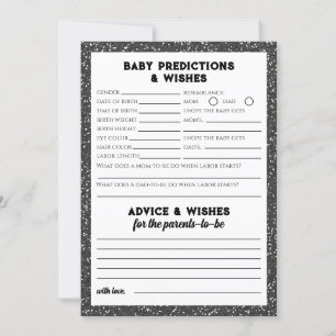 Carte Baby shower Rock de prédictions et de souhaits pou