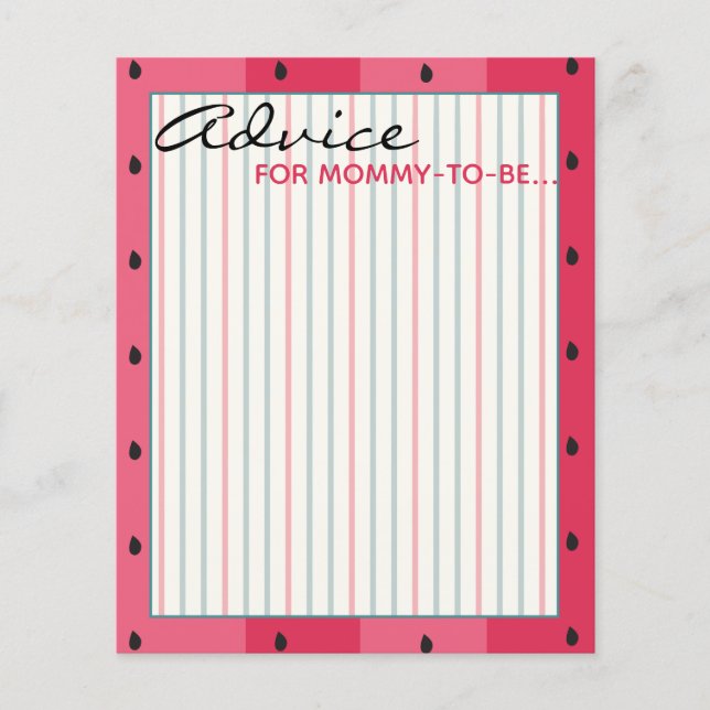 Carte baby shower "Umbrella Watermelon" (Devant)