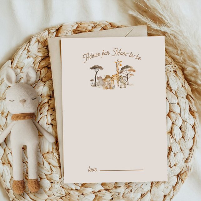 Carte Baby shower Wild Safari Animaux (Créateur téléchargé)