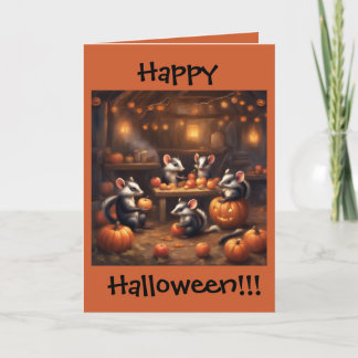 Carte Baby Skunk Halloween Party greeting card