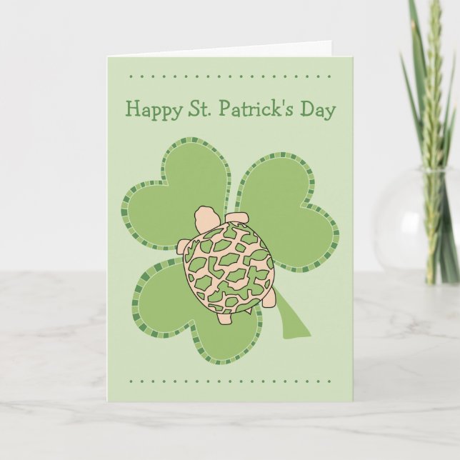 Carte Baby Star Tortoise St Patrick's Day Card (Devant)